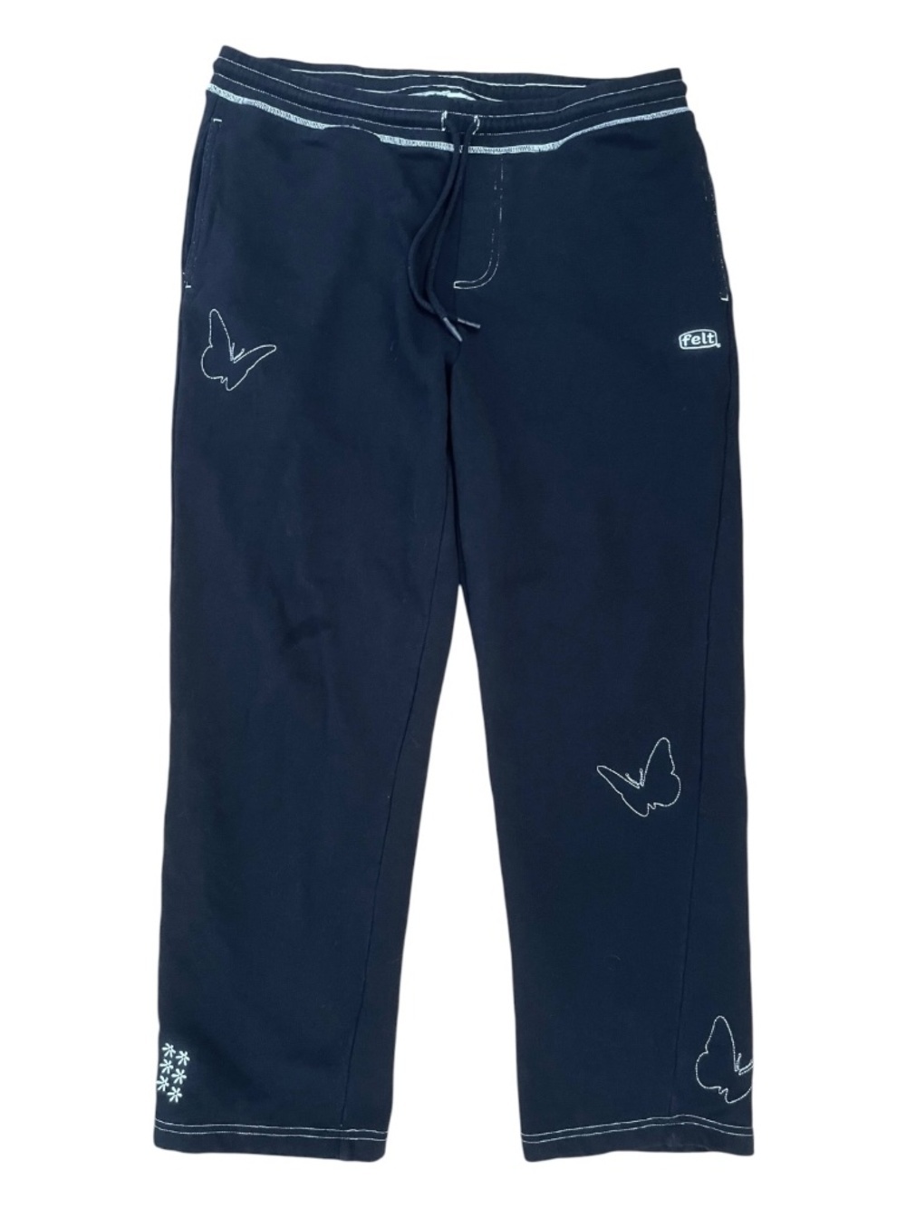 FELT Contrast Stitch Butterfly Sweatpants